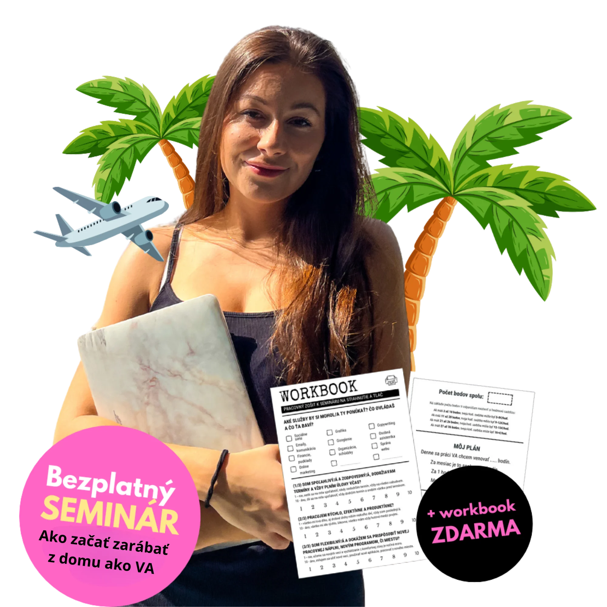 Bezplatný seminár: ako začať zarábať z domu ako VA, workbook zdarma